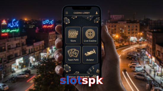 Main screen of Slotspk app page for PK players
